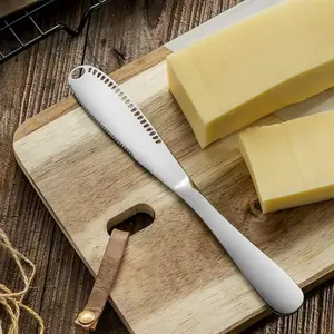 Stainless Steel Serrated Butter Spreader with Ergonomic Handle gear camping