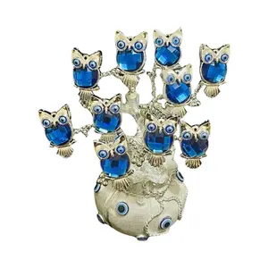 Lucky Turkish nazer evil eye owl tree stand decoration Glass Room