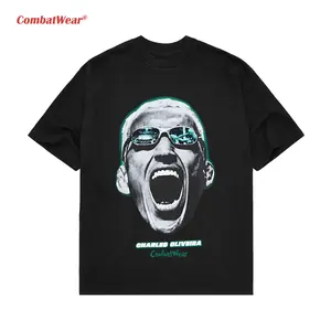 CombatWear Men's UFC Charles Oliveira Oversized T-Shirt, UFC T-shirt, Fighter Tee, Boxer Shirt, Sports Shirt