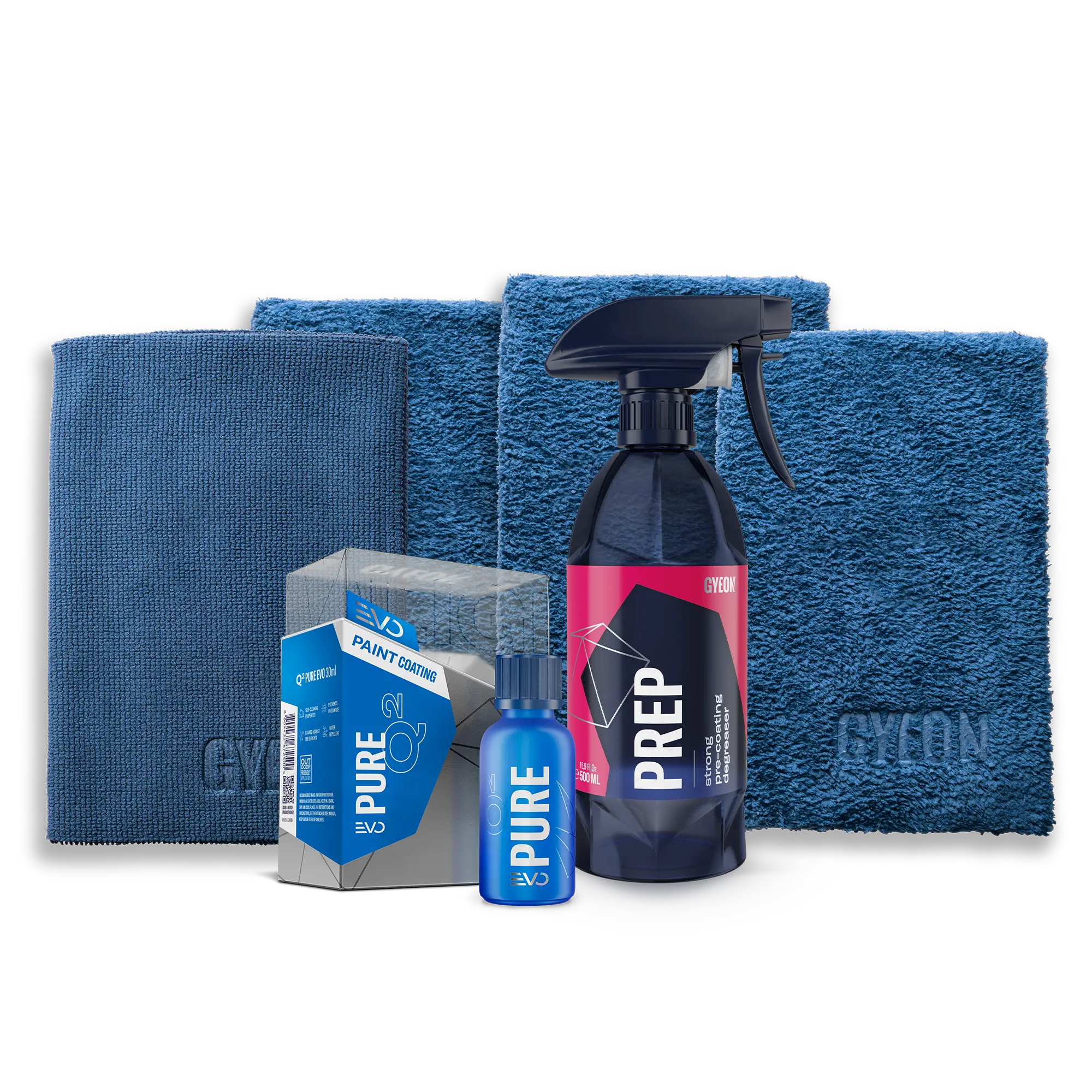 GYEON Pure EVO Ceramic Coating Kit Set - Ceramic Coating Spray, Color-Enhancing Gloss, Chemical Resistant, Extreme Durability, Wet-Weather Tough, Car Detailing Accessory for Car/Motorcycle Paint Care