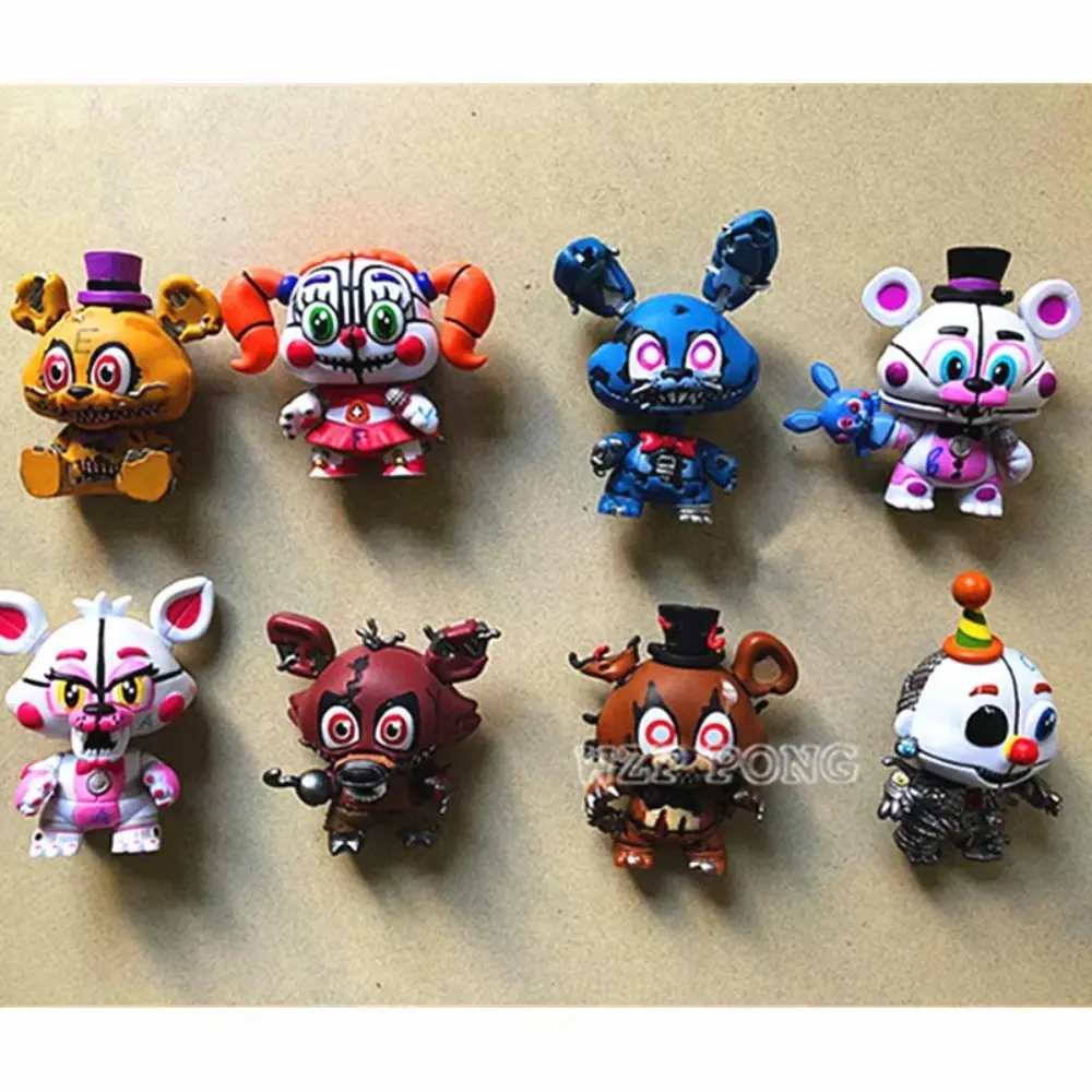 New 8 Pcs/Set Game Five Nights At Action Figure Toy PVC Midnight Toy Bear Chica High Quality Model Dolls 6.5 Cm