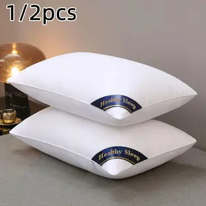 Quality Pillow (1/2 Pack), 40x65 Cm, Breathable Soft Sleep Pillow, Polyester Fiber, Comfortable Bedding Accessory
