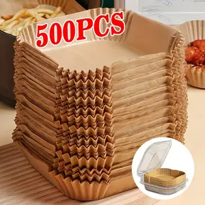 500pcs High Capacity Air Fryer Paper Liners | Ideal For Family Parties, Gatherings, And Long-Term Daily Use, Made Of Durable Paper