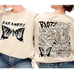 Paramore Doodle Art Sweatshirt, Paramore Album Lyrics Merch Hoodie, Hayley Shirt, Williams Fan Shirt, Music Tour 2024 Cotton Crewneck Womenswear Sweaters Tops Women
