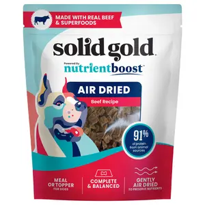 Solid Gold Air Dried Meal or Topper, For Dogs, Beef Recipe, 4 oz (113 g)