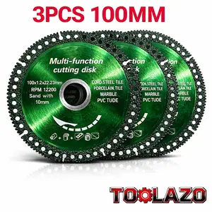 4 Inch Multi-Material Cutting Blade 100x22.23x2mm - Thick Dry Cut Disc for Metal, Tile, Marble, Stone & Plastic - Durable Angle Grinder Wheel for Alloy, Cast Iron, Masonry Construction