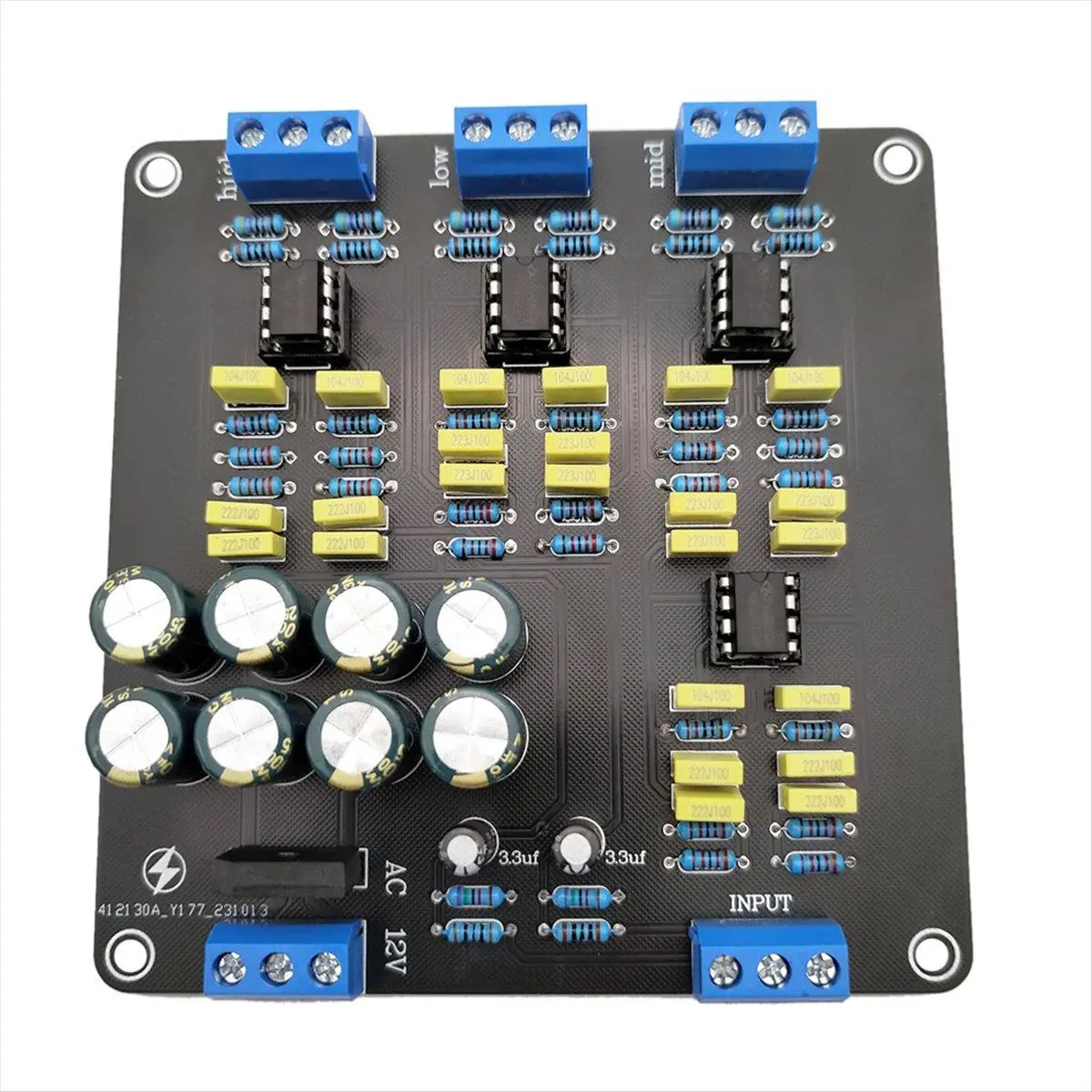 NE5532 Audio Speaker Crossover Filter, Dual-Channel 2.0 Stereo 3-Way High/Mid/Bass DIY Amplifier Divider for Car Exterior Decoration Accessories