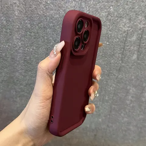 Iphone Solid Color Matte Soft Shell Case - Anti-Fall Mobile Phone Case Transparent White Black for Men Women for iPhone 18Promax/18Pro17/16 15 14 13 12 11 XS XR X 7 8 Mini Plus Pro Max SE, Phone Accessories, Smartphone, Handheld, Devices