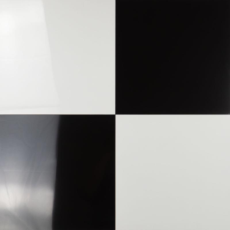 12" x 12" Polished Checkered Pattern Floor and Wall Tiles