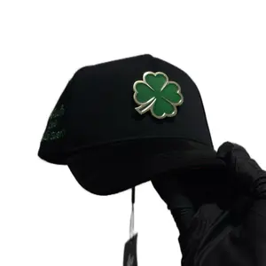 Gorra Del Trébol (para niños) De La Mejor Cal quality Black Cap with Clover Emblem