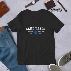 Lake Tahoe Depth and Elevation T Shirt