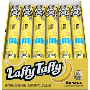 Laffy Taffy Rope Candy, Banana 0.81 Ounce Ropes (Pack of 24)