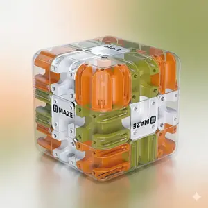 3D Maze Puzzle Cube Gift, Interactive Brain Teaser, Ideal Party Gift & Birthday Gift, Multi-Layer Maze Design and Compact Durable Maze Cube Gift