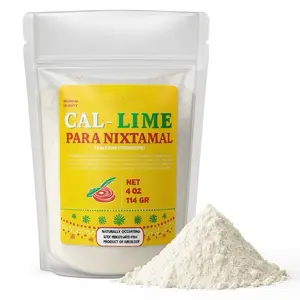 Yerbero - Mexican Cal (Lime Powrder) 4 oz (114 gr) | Cal Mexicana Para Nixtamal o Sazonador Mexicano | Premium Quality For Nixtamalization & Tortilla Making - Imported From Mexico. Flavor Corn