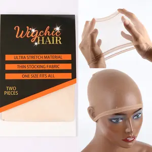 WIGCHIC Ultra-Thin HD Wig Caps (2 Pcs) Invisible Stocking Caps for Bald Cap Method