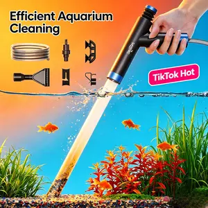 SEAOURA SR-528 Fish Tank Siphon Gravel Cleaner Adjustable Length Vacuum Water Changer Sand Washer Filter for Aquariums & Pet Supplies  Cleaning Tools Fishing Net fish tank cleaner aquarium accessories