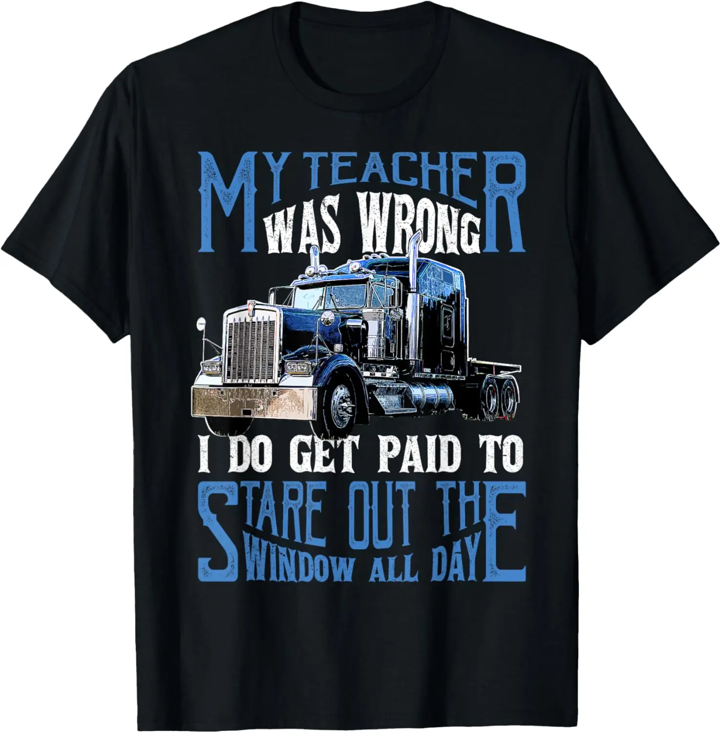 Men's Vintage Distressed Graphic T-Shirt - Funny "My Teacher Was Wrong" Short Sleeve Streetwear Top in 100% Cotton