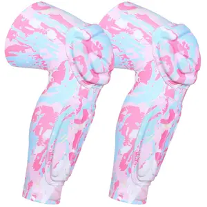 【Live Promotions】Padded Knee Calf Pads Compression Leg Sleeve Thigh Protector Gear Shin Brace for Football Basketball Volleyball Soccer Baseball for Adult (1 Pair)