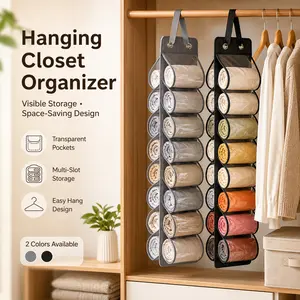 Hangable Home Closet Space-Saving Storage Bag - Multi-Layer Hanging Organizer for Yoga Clothes, Underwear