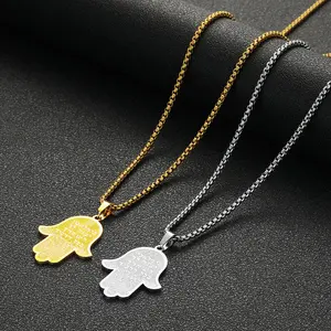 Fashion Men Necklace Fatima Pendant - Elegant Design with Unique Detailing