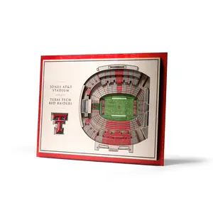 Texas Tech Red Raiders Football 5 Layer 3D Stadiumview Wall Art