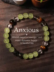 Natural Tiger Eye Crystal Bracelet, TPU Chain, Absorbs Negative Energy, Unisex Spiritual Jewelry Gift, Balances Chakras, Vibrant Life Energy