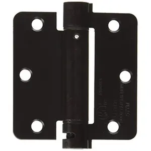 Deltana  3.5 x 3.5 x 0.25 in. Spring Hinge Steel - Oil Rubbed Bronze