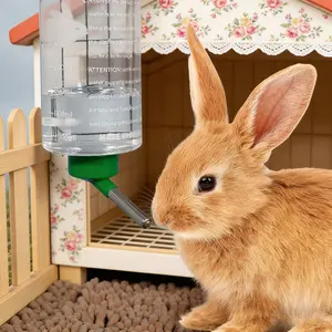 2/4pcs Dual Fixing Leak-Proof Water Dispenser for Hamsters Ferrets Chinchillas Small Pet Bottle