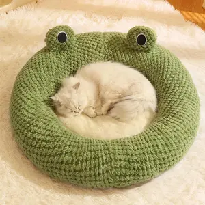 Dog bed, warm, detachable pet bed, all-season cat bed, simple bed pad, pet bed, Little frog series cat bed, warm dog bed
