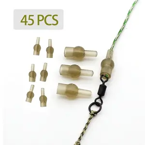 45pcs Buffer Beans Lake Fishing European Carp Fishing Accessories, Soft Tube Lure Fishing Gear, Fishing Tools and Equipment