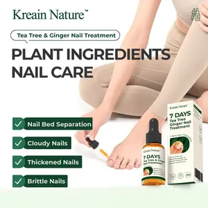 Kreain Nature 7 Days Tea Tree & Ginger Nail Treatment, Natural Toenail Repair for Discolored, Thickened & Brittle Nails
