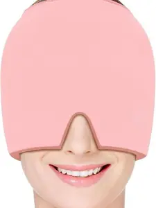 Alcedo Migraine Relief Cap, Hot & Cold Headache Hat Gel Ice Pack Mask, Face Compress Heating Cooling Head Wrap for Stress, Sinus, Puffy Eyes & Hangover
