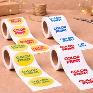 Creative Color Thermal Labels – Color Print (No Ink) | Blue, Red-Orange & Hot Pink | For Thermal Printers