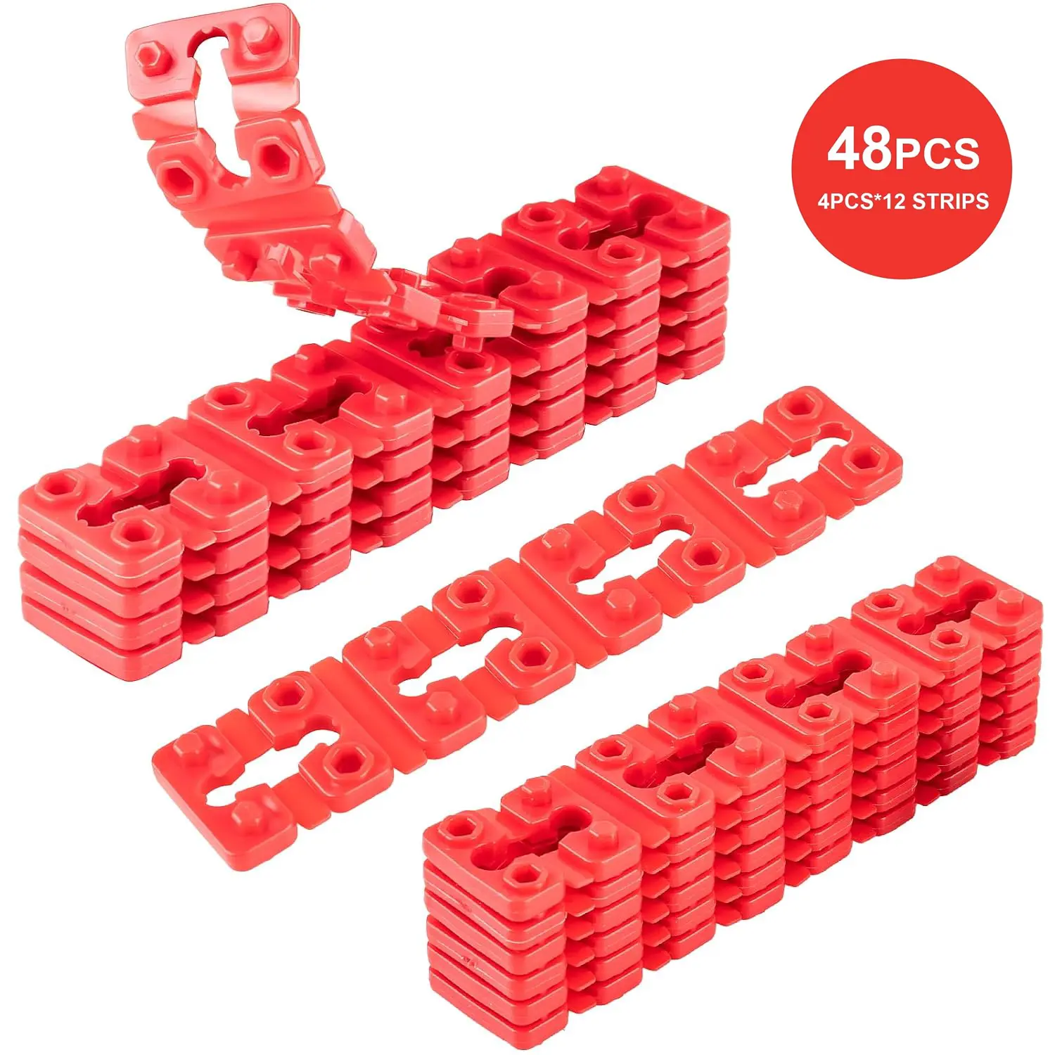 Outlet Spacers for Electrical Box, 48 PCS Spacers for Box Extender Kit, Plastic Wall Plate Spacer, Tile Backsplash Shims for Loose Outlet/Switch Repair (Stackable)