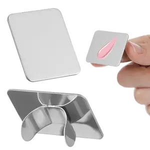 1/2/6/10pcs Nail Art Color Palette, Stainless Steel Makeup Mixing Tray, DIY Nail Design Tool, Metal Painting Mixer, Beauty Accessories