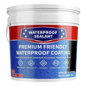Polyurethane  Coating - 2 Gallon  Sealant Coating Black, Water-Based Polyurethane Sealant Leak Repair for Roofs, Foundations, Basements