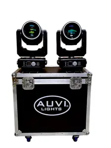 AUVI Beam 230A with LED Ring Moving Head Light Set 2 With Case