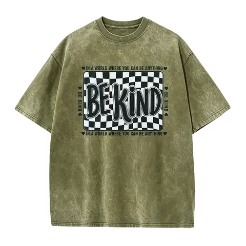Checkered Be Kind Shirt, Retro Motivational Teacher Tee, Positive Affirmation Shirt, School Counselor Gift, Mental Health Tee
