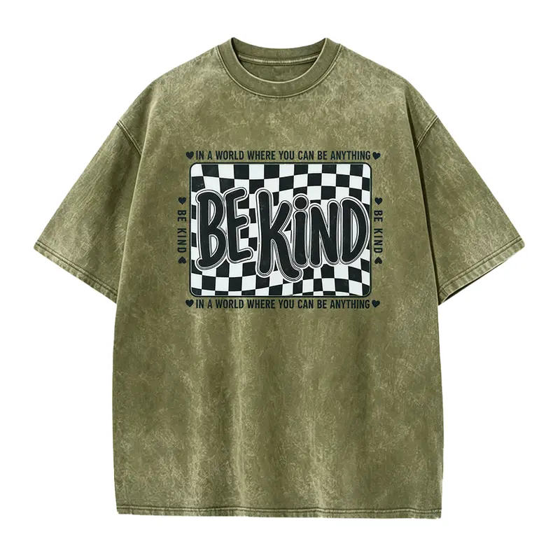 Checkered Be Kind Shirt, Retro Motivational Teacher Tee, Positive Affirmation Shirt, School Counselor Gift, Mental Health Tee