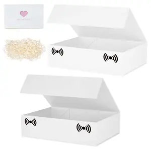 Gift Box with Lids for Presents,10.7'x7'x2.8'  Cut Box for Anniversary, Bridesmaid Gifts, Christmas, New Year, Mother's Day, Halloween, Birthday, Wedding Gift box, Keepsake Boxes for Memories