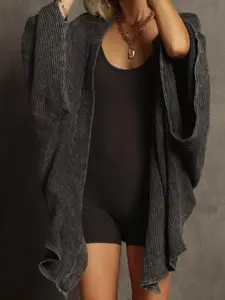 Mineral dyed waffle cardigan