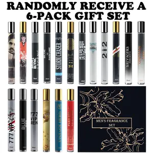 Each box is a unique blind box | 6PACK/7.1oz Men's Portable Perfume Set, 6 random bottles, gift box packaging, 5%-8% fragrance concentration, the best choice for gifting