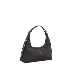 Black Baguette Shoulder Bag for Women