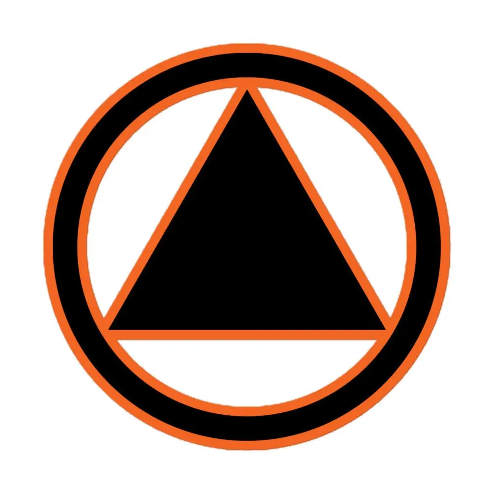 Orange Sobriety Symbol Sticker vinyl sticker