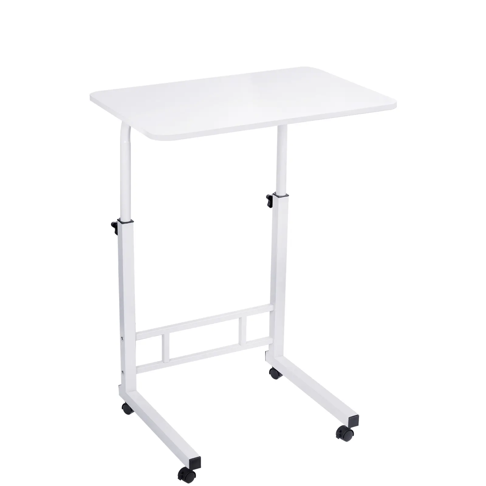 Adjustable Height Desk for Small Spaces, 23" Home Office Standing Shelf Unit Storage Organizer