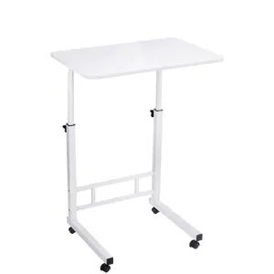 Portable Rolling Desk on Wheels Adjustable Height Desks for Small Spaces, 23" Computer Desk for Home Office