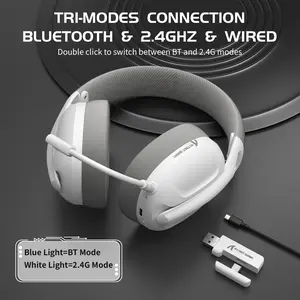 ATTACK SHARK L80 Ultra-Light Tri-Mode Gaming Headset Lightweight Wireless Gaming Headset for PC/PS4/PS5/Switch/Xbox