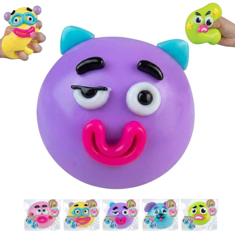 NEW Squishy - Curiosities Dog Face Swap Squishy Soft Moldable Cute Slow Rise Relaxing Sensory Fidget Relief Anxiety Stress Fun Desk Accessory for Adults