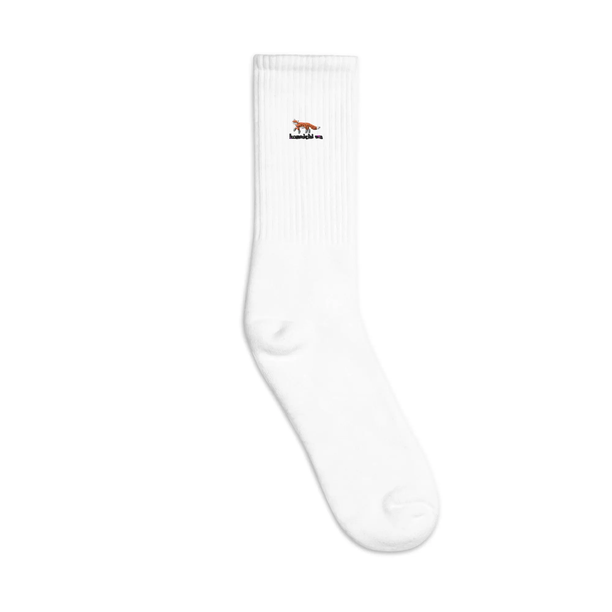 Embroidered Fox Socks