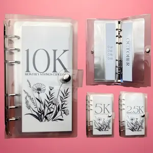 12 Month Money Saving Challenge Binder, Money Saving Budget Binder with Cash Envelopes, Savings Challenges Book For New year Gifts